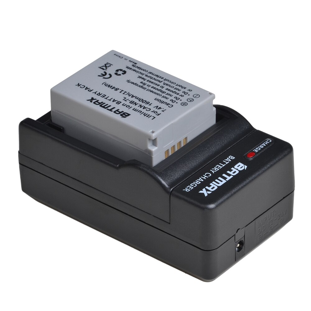 Batmax NB-7L NB7L 1600mAh Battery akku +Digital Wall Charger for Canon PowerShot G10 G11 G12 SX30IS