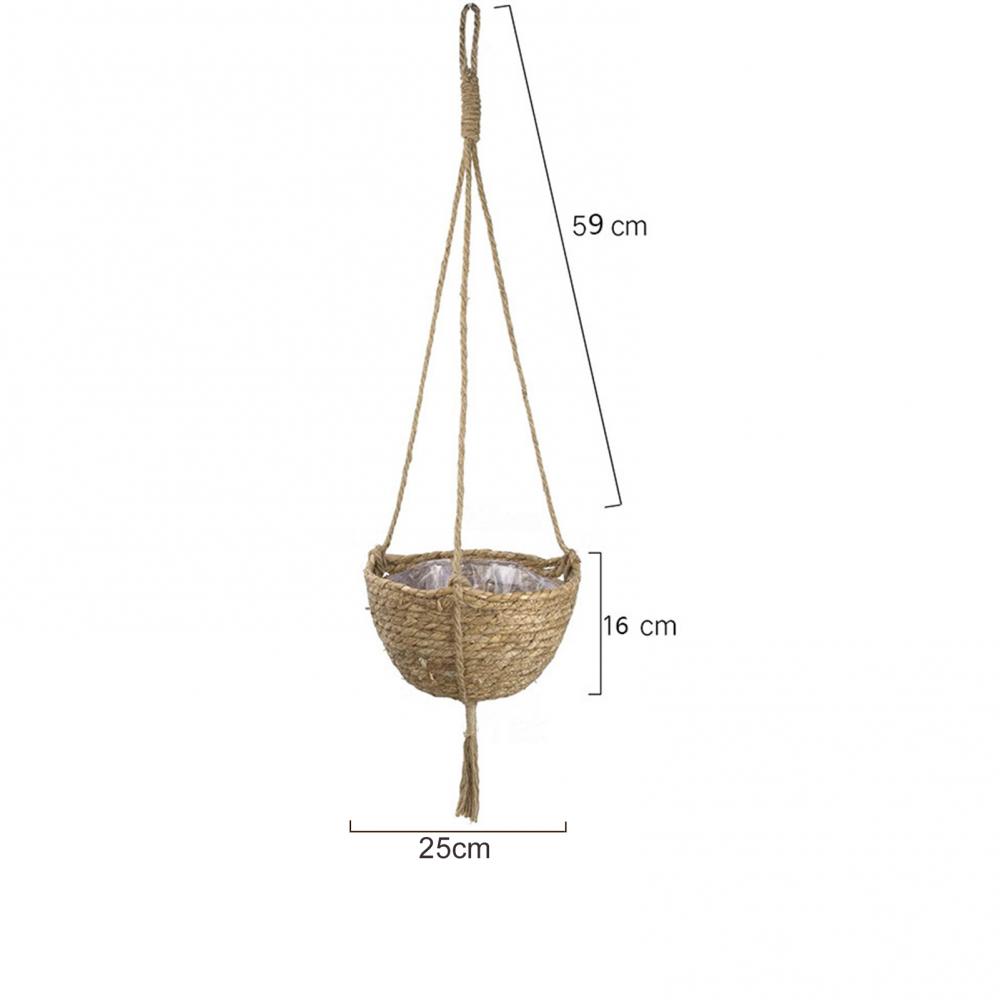 2-Pack Natural Jute Macrame Plant Hanger – Braided Rope Flower Pot Holder – 90/122cm