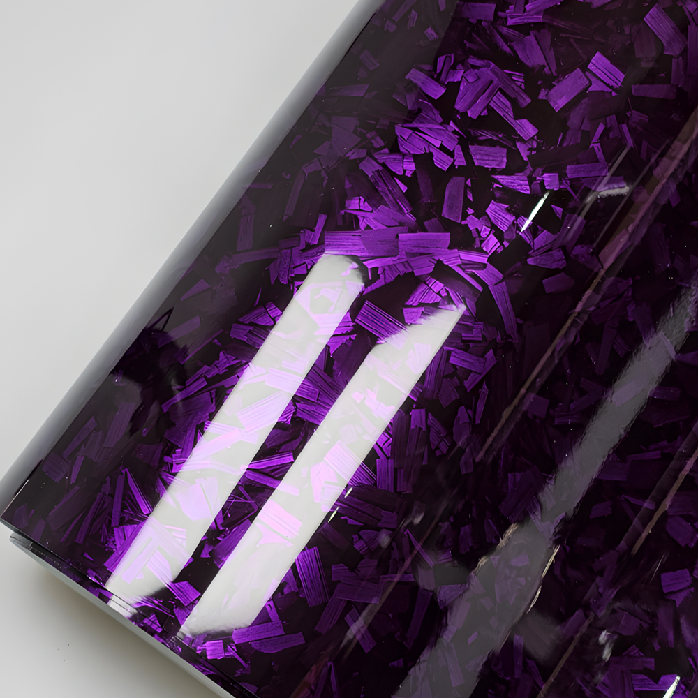 Geschmiedete Kohlefaser-Vinylfolie für Auto und Motorrad, selbstklebendes Vinyl, luftblasenfrei, silberfarben, blau, schwarz, geschmiedete Carbon-Autoverpackungsfolie