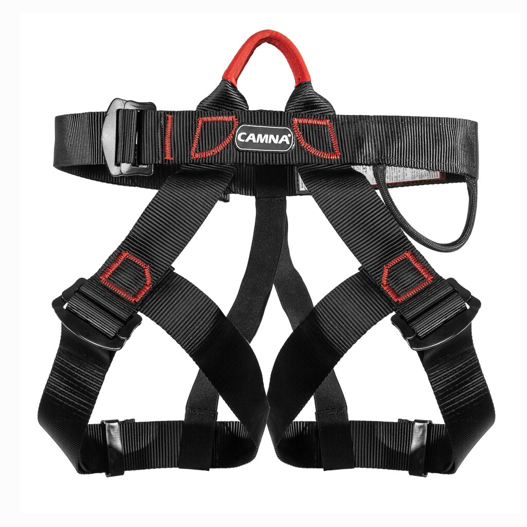Harnais de sécurité demi-corps, ceinture d&#39;escalade d&#39;arbre, équipement de rappel, Kit d&#39;escalade, Protection contre les chutes pour hommes: Black