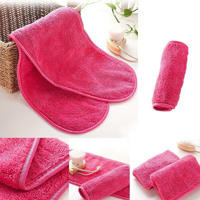 Genanvendelig blød mikrofiber makeup remover klud ansigts rense håndklæde blød hudvenlig makeup remover rense klud
