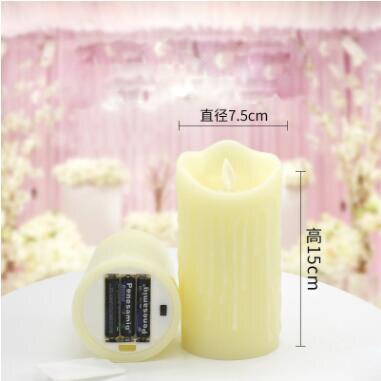 Real wax led candle Flameless candle lamp battery operated with timer Amazing life-like flickering flame Real wax: 15cm No Timer