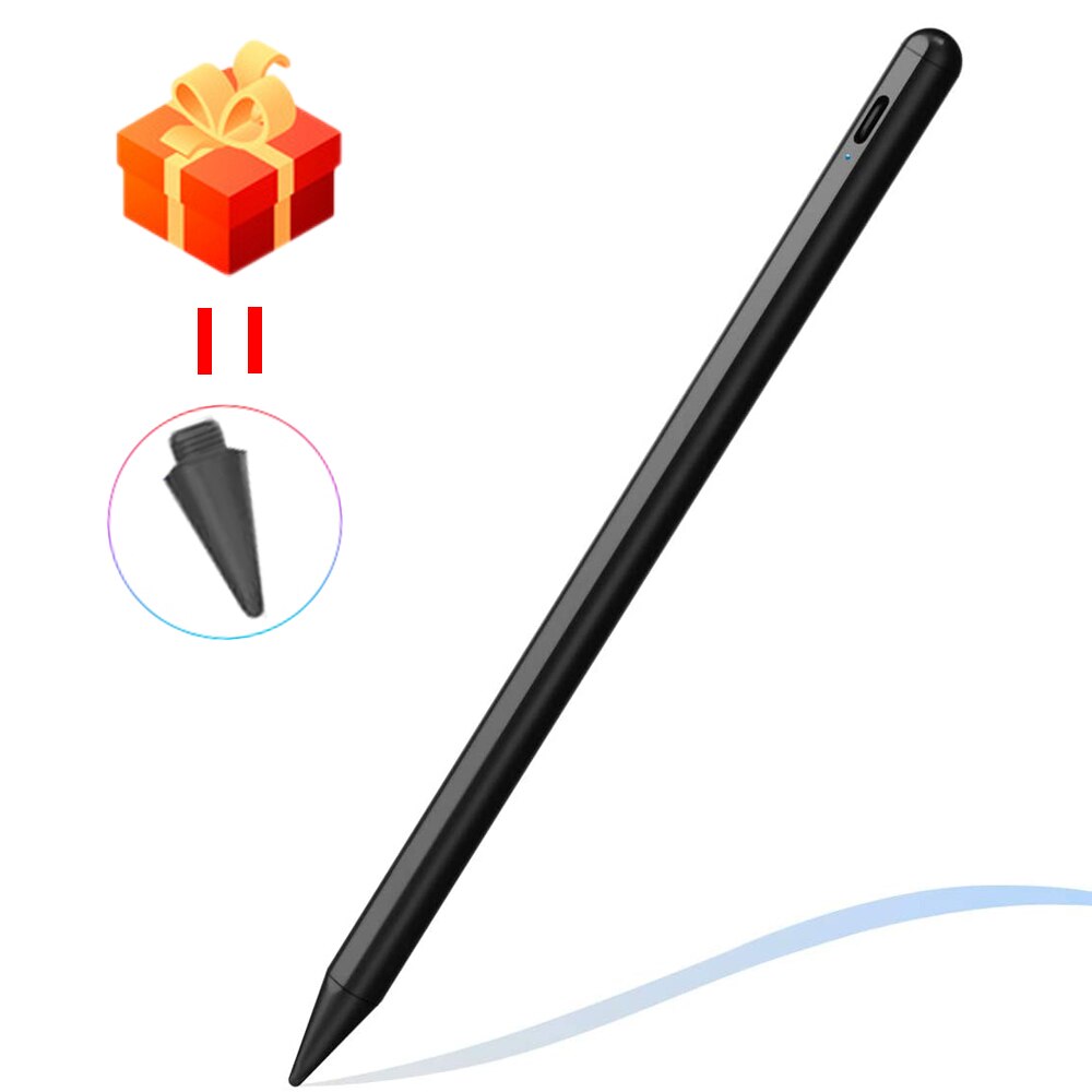 Stylus Pen for Apple iPad - Tilt Pressure Sensitive - Palm Rejection - for iPad Pro 11/12.9 Air 4 10.2 7th/8th Gen: Black