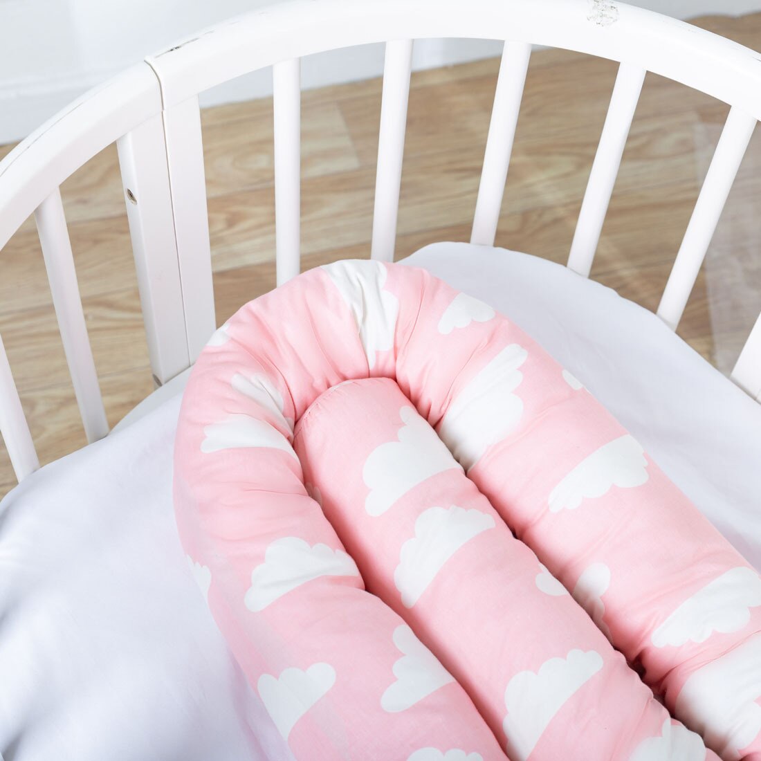 Cama de bebé, parachoques seguro, almohada larga, anticolisión, suave cuna, parachoques de cuna para niños pequeños, cojín para dormir, Protector de cerca de cuna
