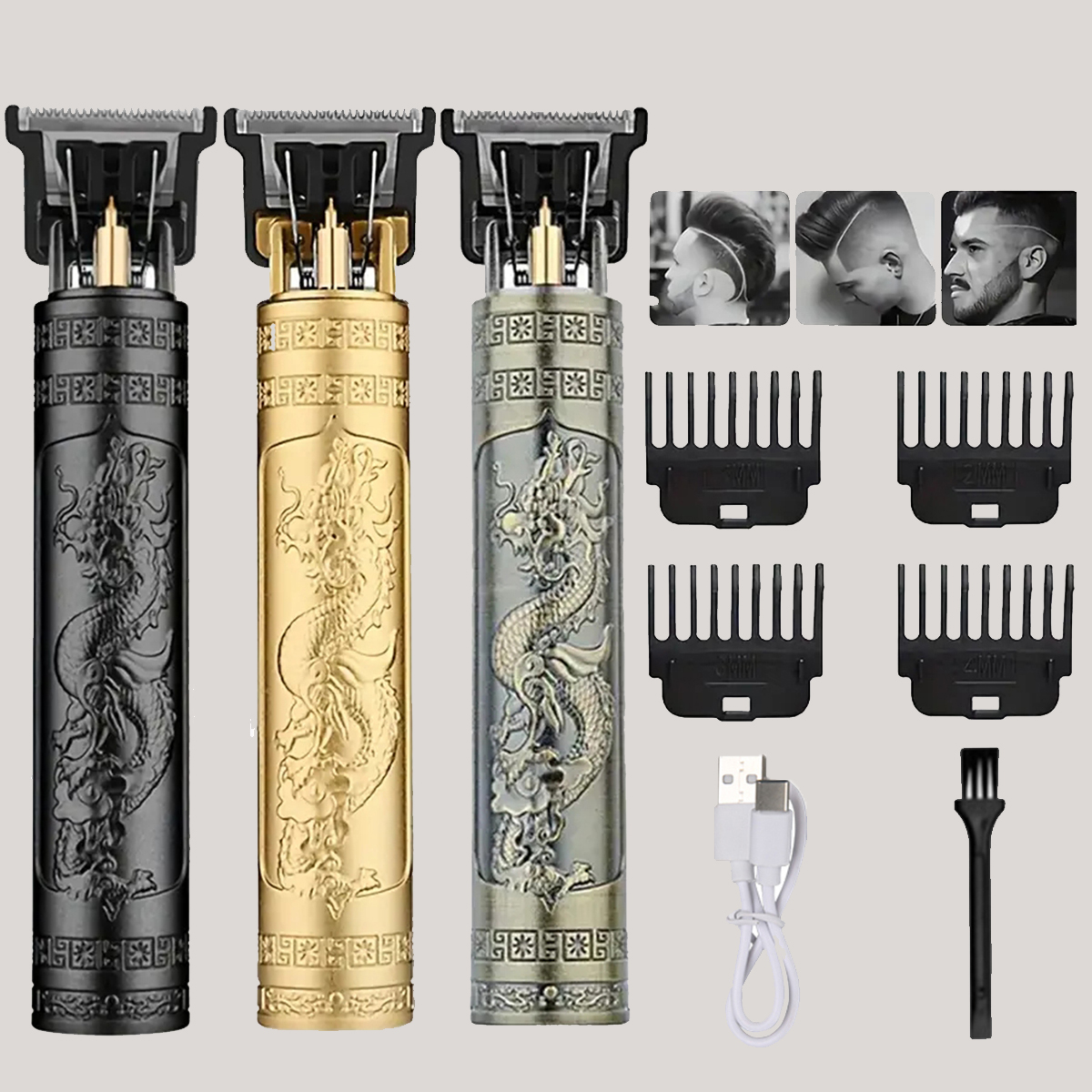 T9 USB elektrische tondeuse voor mannen Haarsnijmachine Oplaadbare man scheerapparaat Trimmer Kapper Technische baardtrimmer
