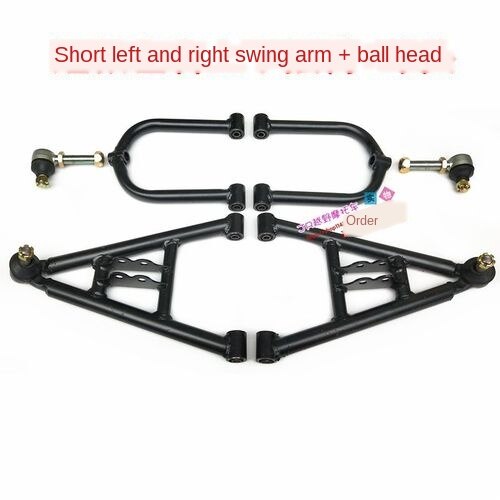 1 sarja etujousituksen keinuvipu ylempi/alempi kiinalainen käsivarsi 110cc gy6 150cc 200cc atv 4 pyörää mönkijä buginen go kart osat: Samppanja