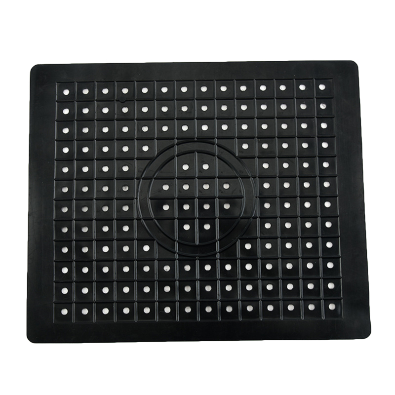 Quick Afvoer Keuken Tafel Anti Slip Zachte Rubber Gootsteen Mat Drogen Gerechten Warmte Isolatie Protector Multifunctionele Badkamer Thuis: Black rectangle