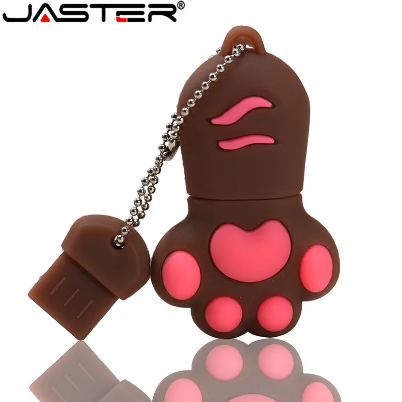 JASTER dessin animé chat griffe USB clés 64GB mignon stylo lecteur 32GB 16GB Mini Gel de silice USB bâton pour les enfants