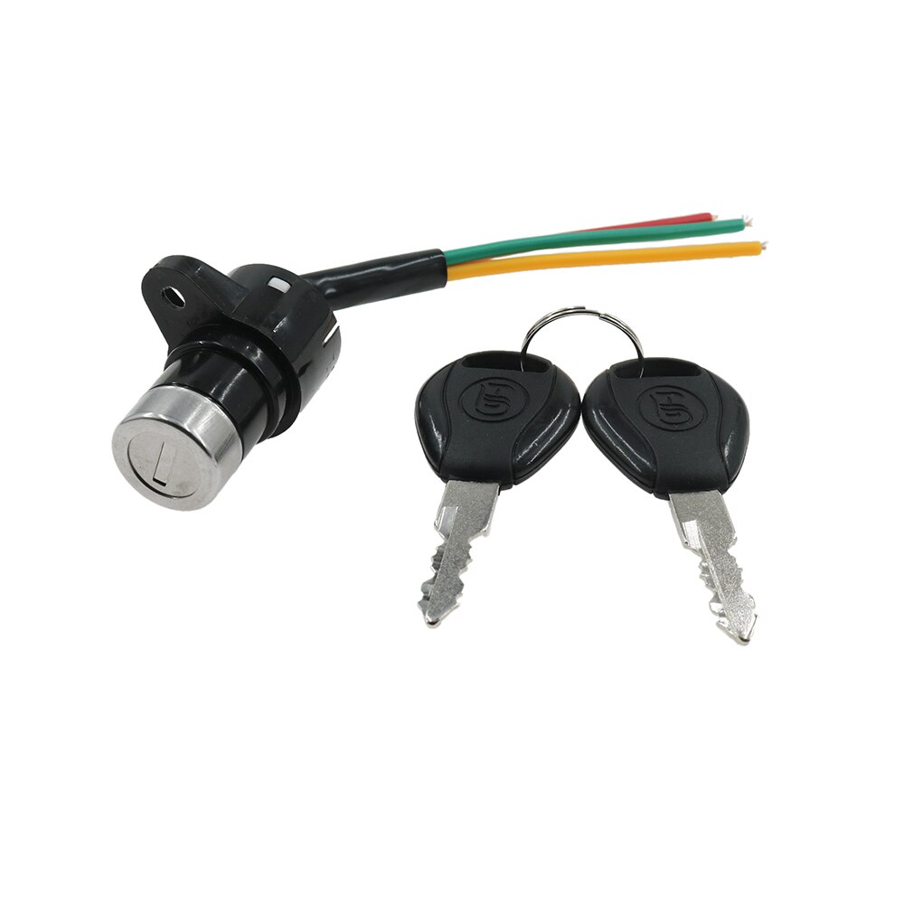 Universele Contactslot Drie Power Cable Key Slot Voor Motorfiets Scooter Motocross Elektrische Fiets Batterij Slot Schakelaar
