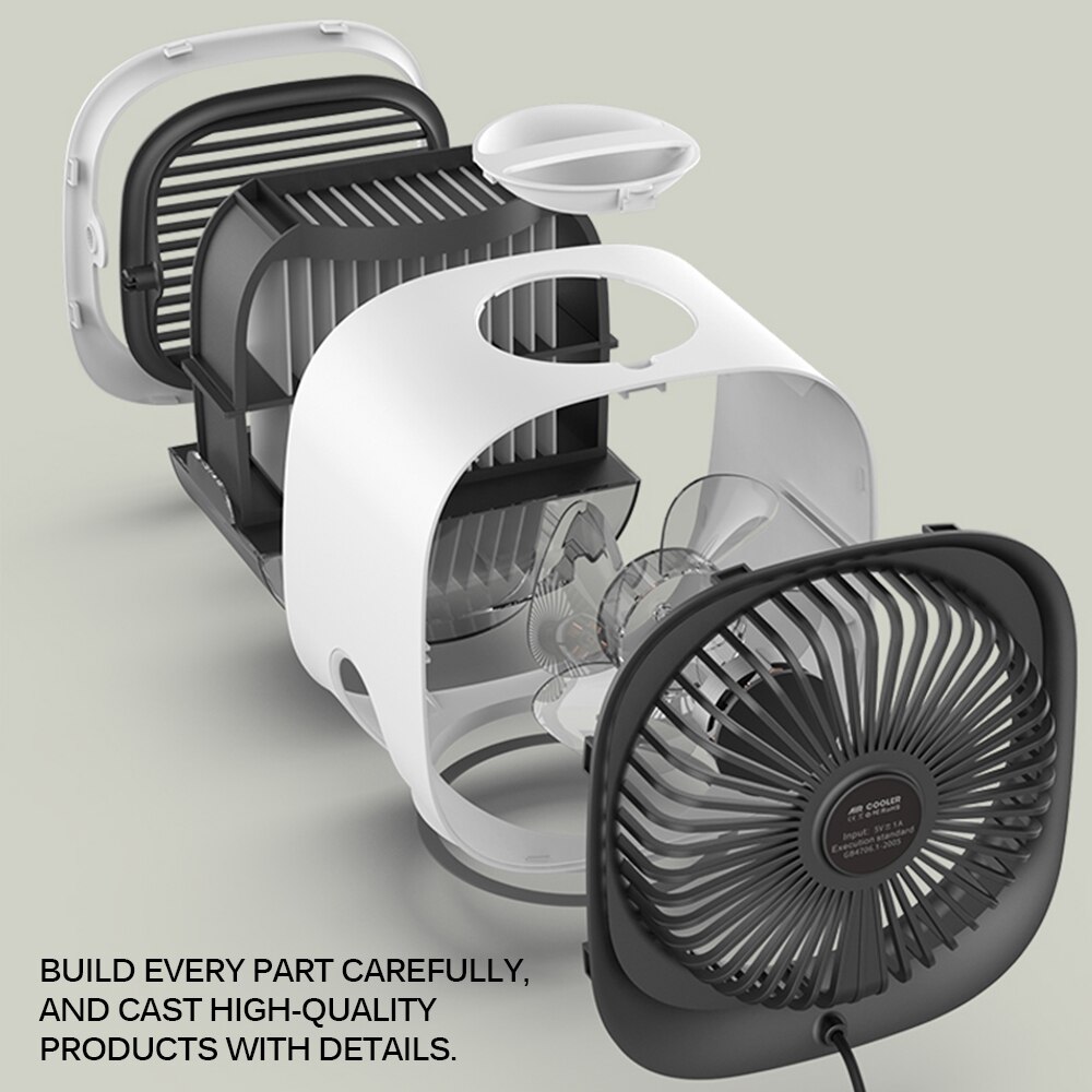 50db Draagbare Mini Luchtkoeler Ventilator Airconditioner Ventilator Persoonlijke Ruimte Koelere Lucht Ventilator Voor Thuis Kantoor Airconditioner