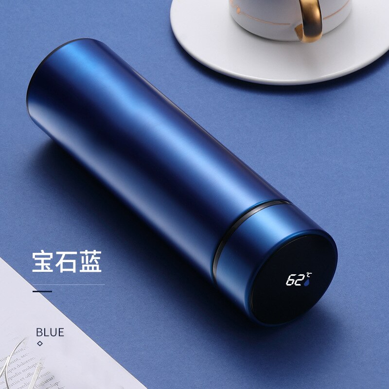 Insulation Cup Intelligent Temperature Measurement Water Cup Vacuum 304 Stainless Steel Cup Temperature Display Couple Cup: B