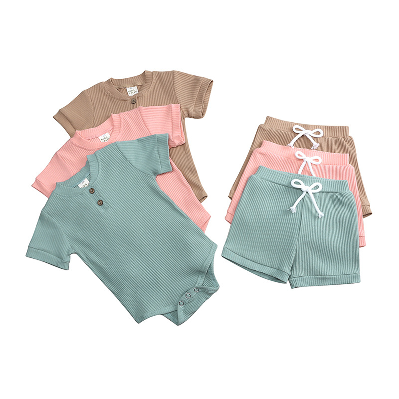 Pigiama in cotone per bambini Set per bambini abbigliamento estivo per bambini per ragazzi abiti tute per neonati pantaloncini pigiami pigiama neonato