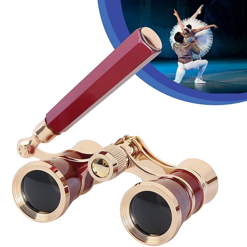 Gafas de ópera ópticas BK9, binoculares compactos Vintage, telescopio con mango ajustable extensible, telescopio de concierto Musical para mujer