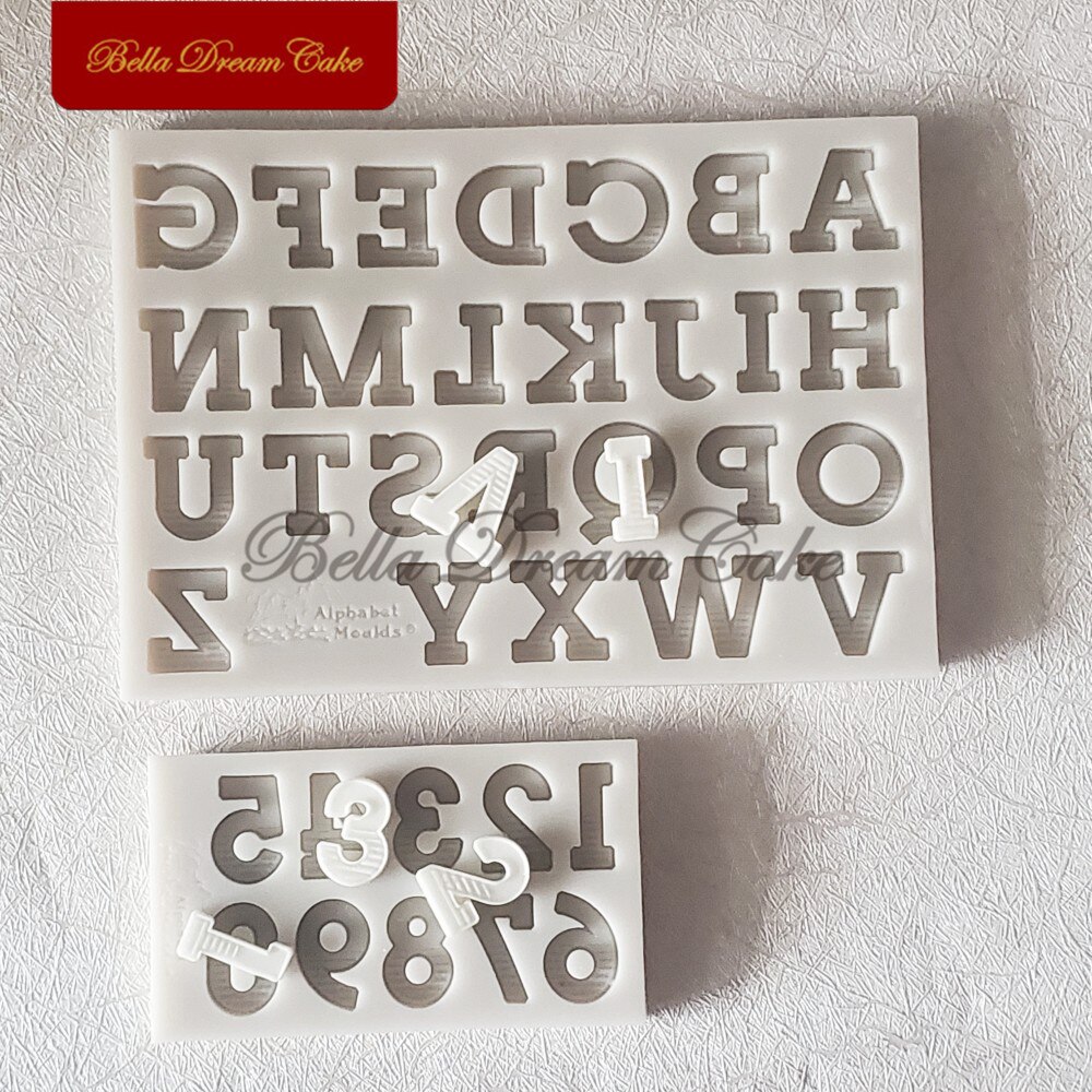 Streep Hoofdletters/Kleine Letter/Nummer Silicone Mold Fondant Chocolade Mallen Cake Decorating Tool Handgemaakte Klei Mould Bakvormen