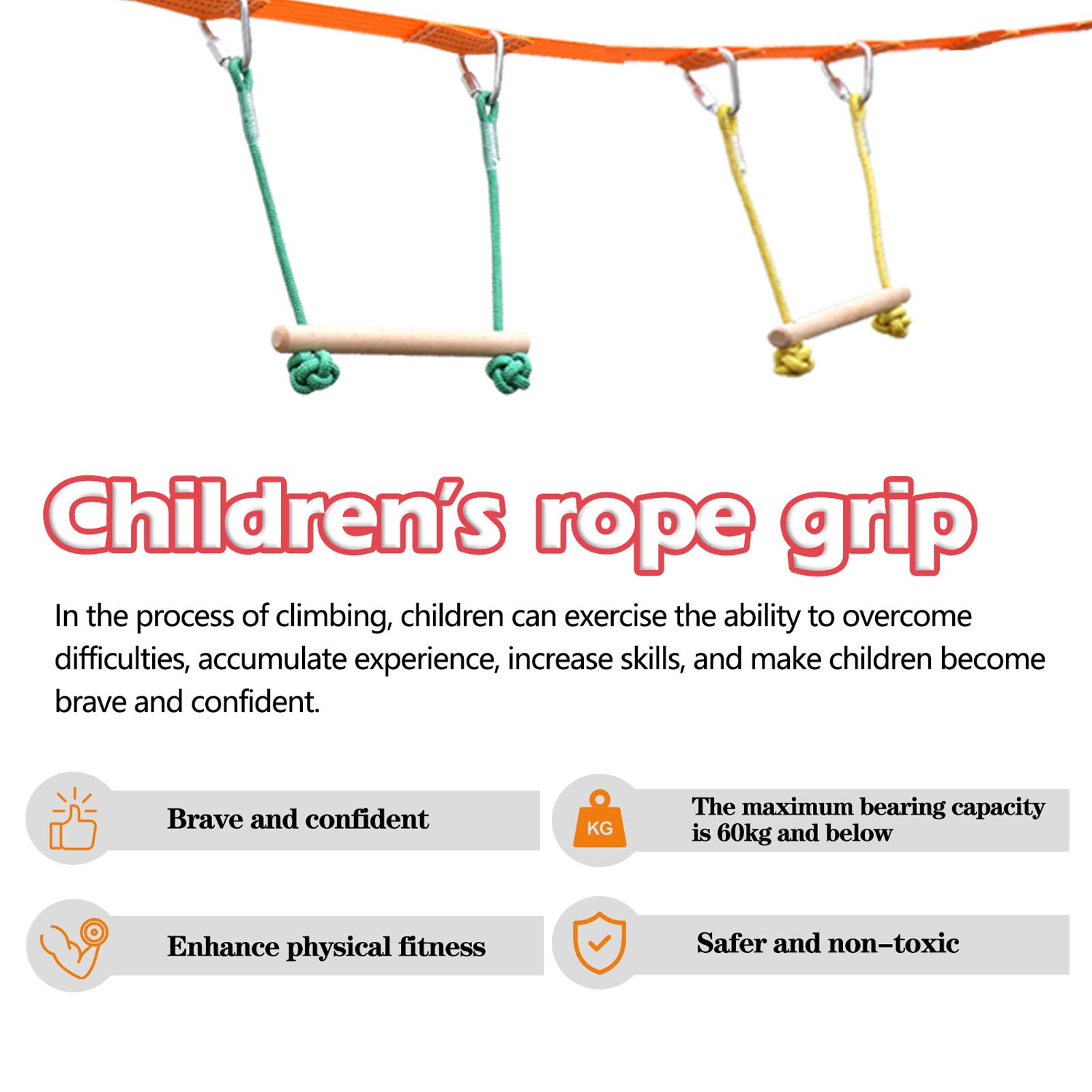 Aap Bars Vtrapeze Swing Bars Slack Obstakel Accessoires Training Apparatuur Voor Kids Kinderen Ring Speeltuin Thuis Swing