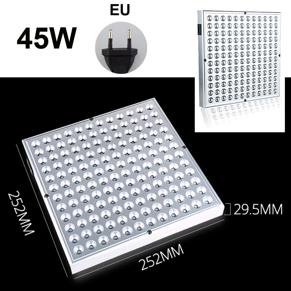 25W / 45W LED Luz de cultivo hidropónico espectro completo planta de interior Flor de crecimiento: EU 45W