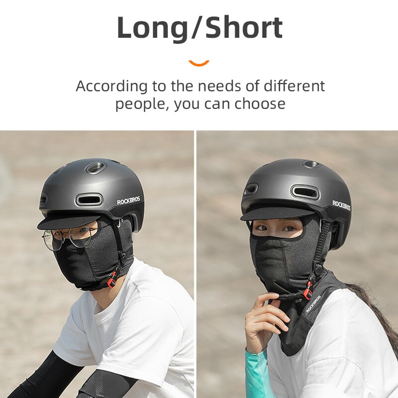 ROCKBROS – masque de cyclisme pour hommes et femmes Protection UV lunettes cagoule visage respirant à séchage rapide, en soie de glace