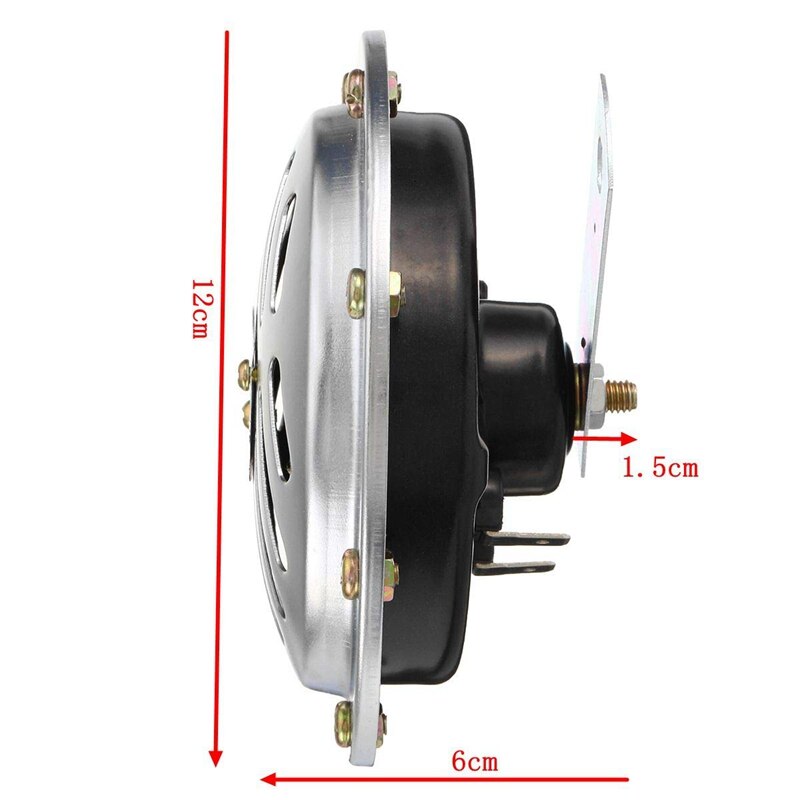 12v 115db universal forkromet bilhorn kompakt super-lyd bil lastbil motorcykel vandtæt grill horn tilbehør