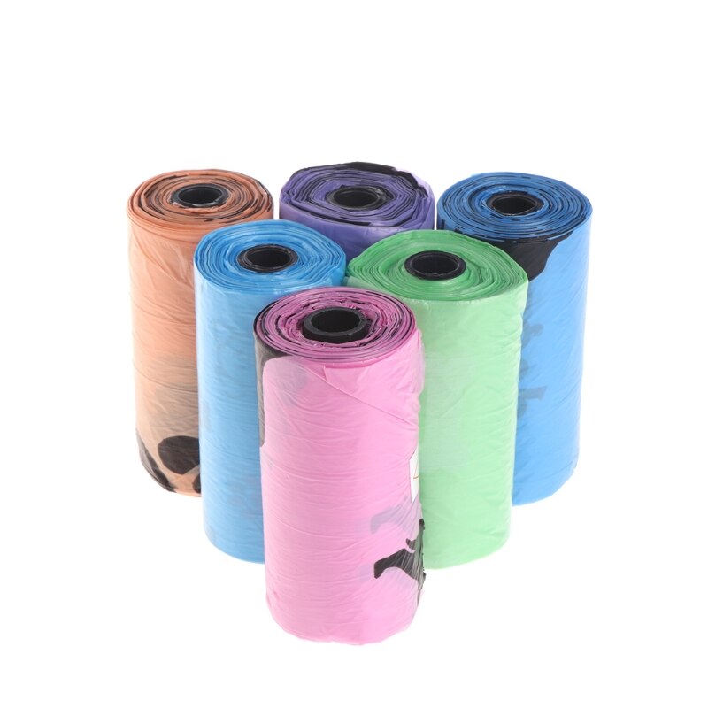 Pet Waste Bag Biodegradable Cats Dog Poop Clean Pick Up Outdoor Rubbish Printing