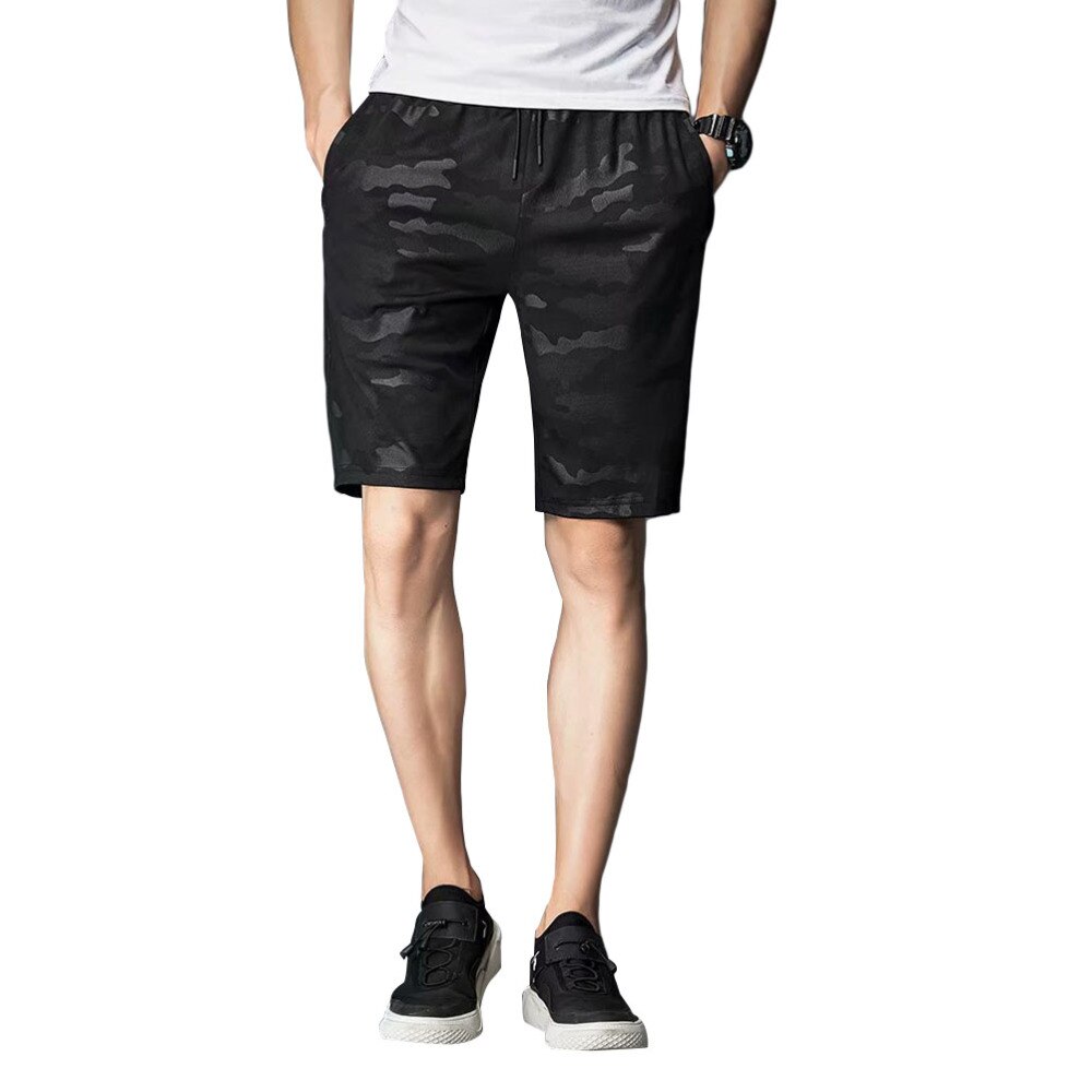 1pc herren-badeshorts, camouflage-sportshorts, verstellbarer riemen, strandbekleidung, größe 3xl