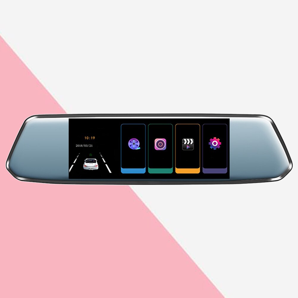 1080p 7 groothoek dubbele camera auto dashcam auto dvr achteruitkijkspiegel auto recorder auto voertuig auto achteruitrijcamera  a20