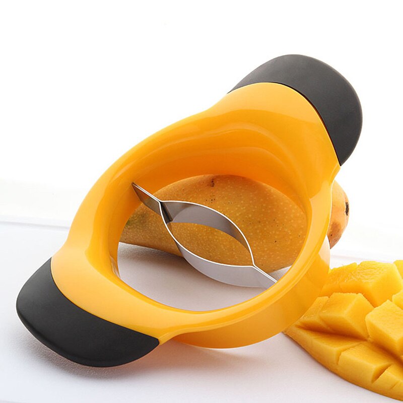 Stainless Steel Mango Cutter Safety Fruit Corer Splitters Peach Corers Peeler Shredder Slicer Cutter Kitchen Gadget Accessories: Default Title