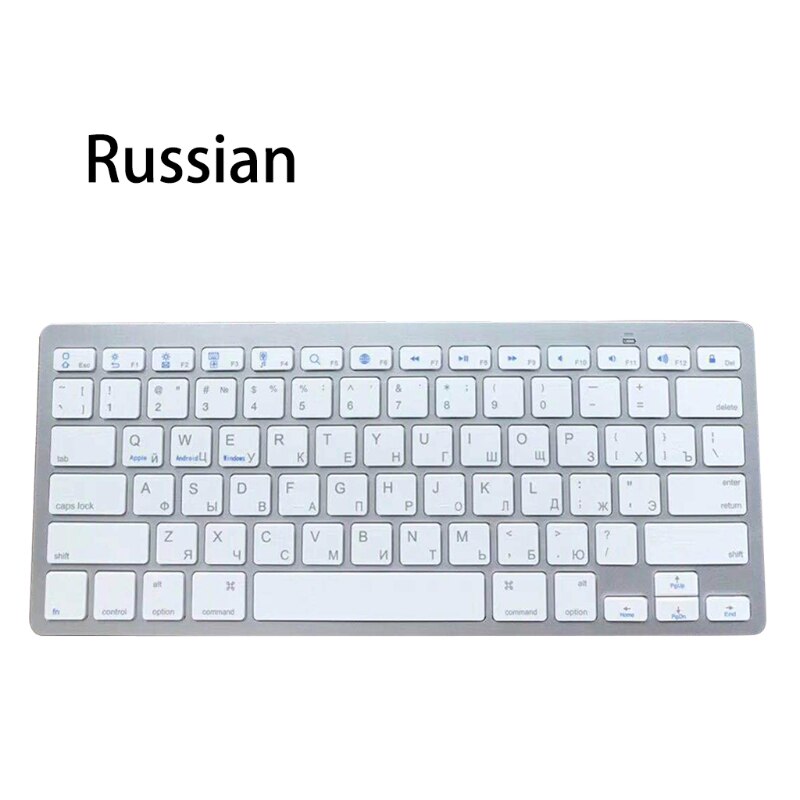 Russisch/Spaans/Koreaanse Bluetooth Wireless Keyboard Voor Tablet/Laptop/Smartphone: Russian