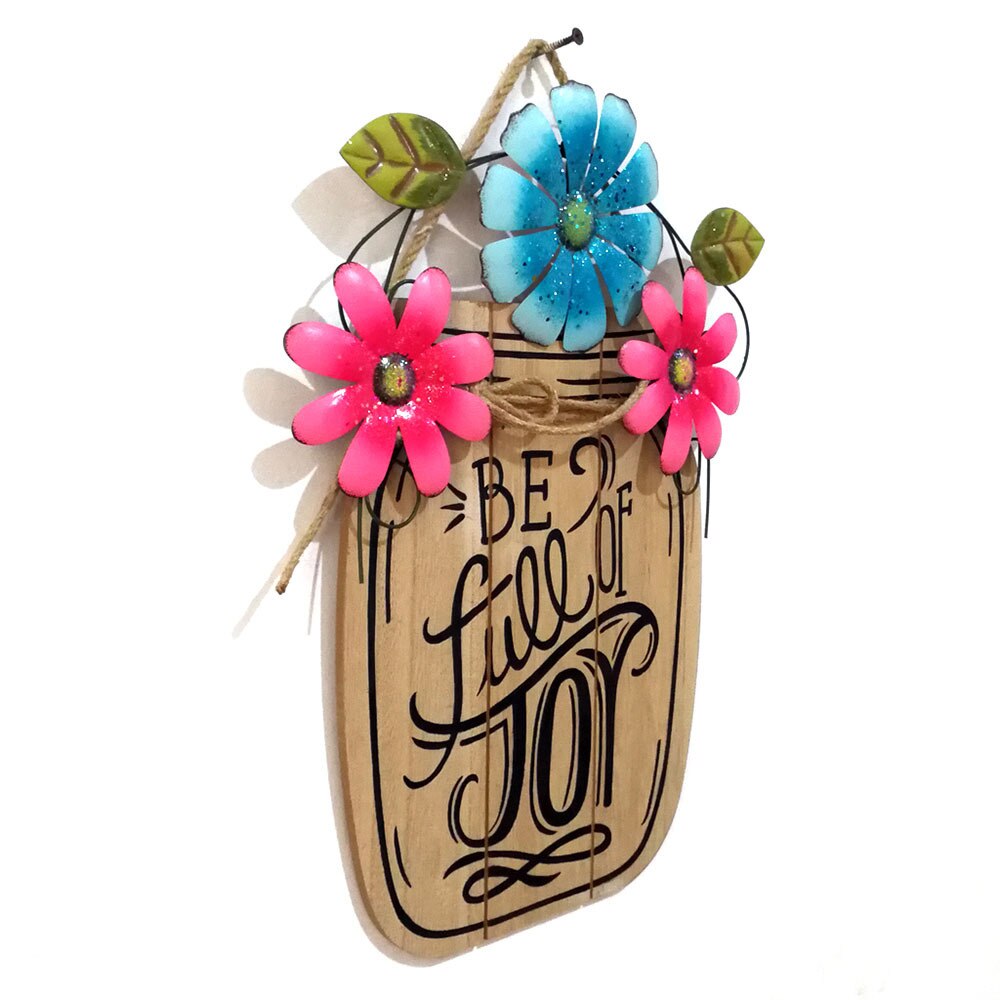 Home Sweet Home Houten Craft Sig Lente Tuin Bloem Mand Metalen Opknoping Boord Pasen Mand En Ijzer Plaque Pasen Decoratie