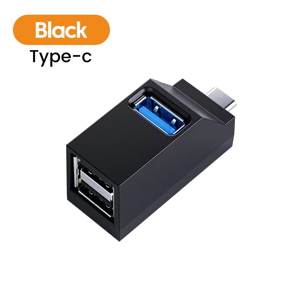 USB 3.0 HUB Adapter Extender Mini USB Splitter 3 in 1 USB Type C Hub Hoge Snelheid USB 2.0 Adapter voor PC Laptop U Disk Kaartlezer: Roze