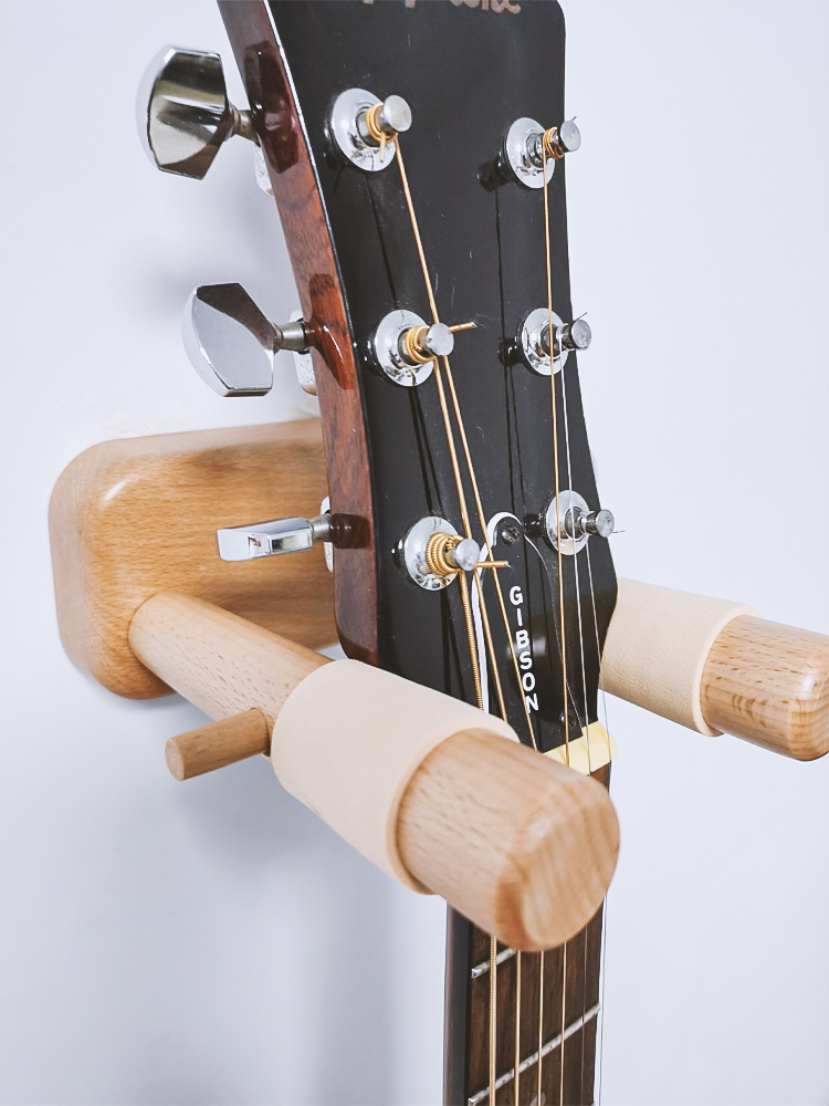 Soporte colgante para guitarra Soporte colgante de madera para instrumentos musicales Instalación en pared Fácil instalación Juego completo de accesorios de instalación