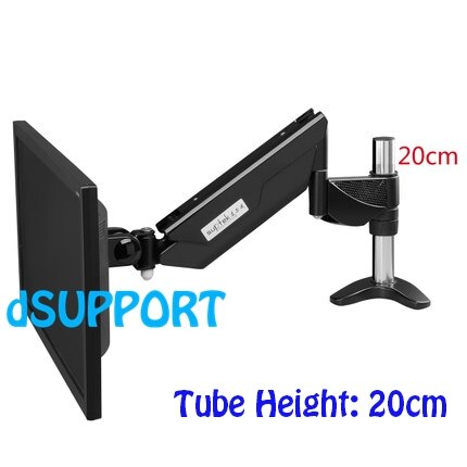 10-27&quot; 360 Degree Full Rotation Display Monitor Holder Desktop Clamping LCD TV Mount Bracket Arm 20~80cm Height MD5211W: Black-Tube Height 20