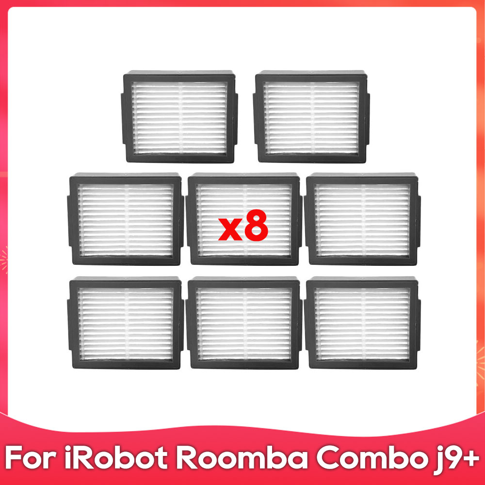 Compatible con ( iRobot Roomba Combo j7+, j9+, 10 Max ) Cepillo lateral de rodillo, filtro, paño de fregado, bolsa de polvo, accesorio para aspiradora robótica.: Rojo