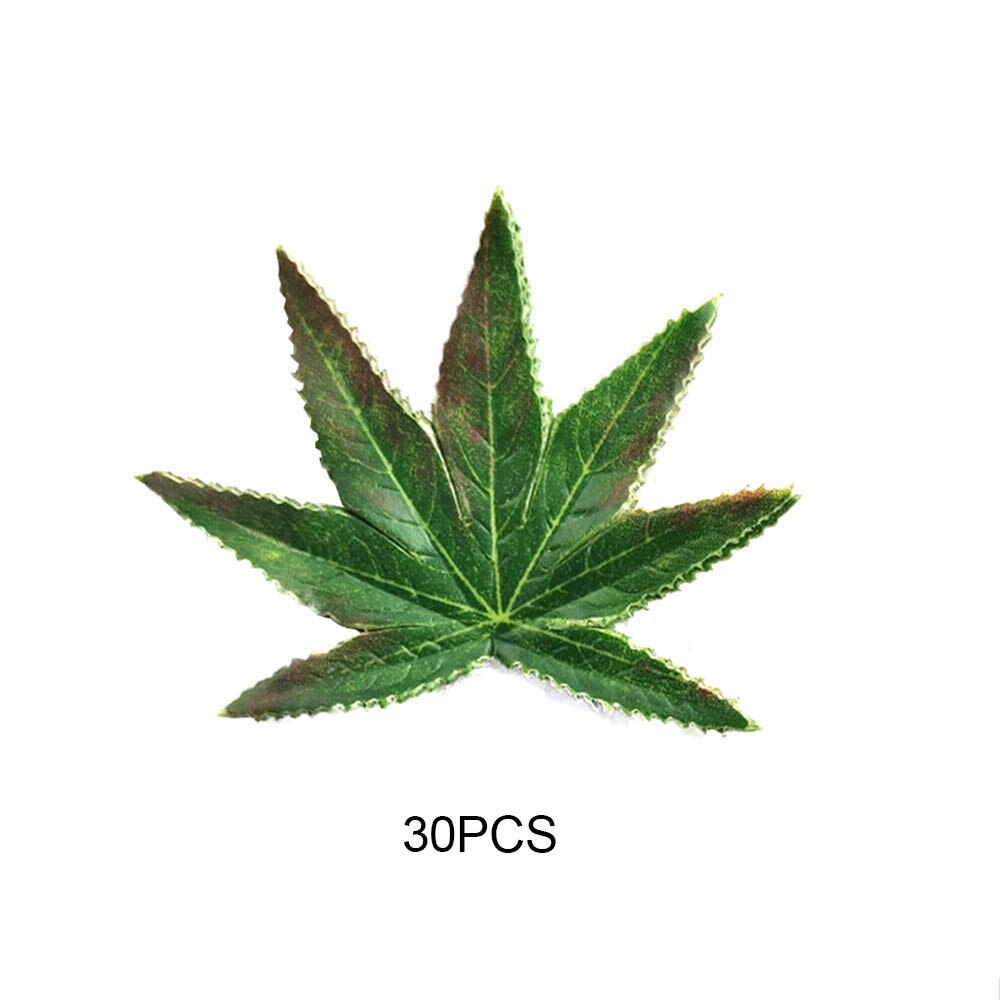 90PCS Herfst Decoratie Kunstmatige Esdoorn Planten Maple Bladeren Bruiloft Woondecoratie Party Garden Decor