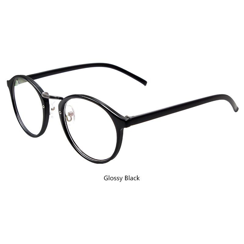 Mode Transparante Ronde Glazen Transparante Frame Vrouwelijke Bril Bijziendheid Bril Mannen Optische Frame Transparant: C6