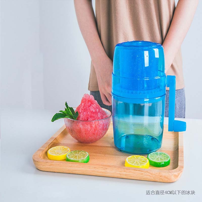 1L Portable Hand Crank Manual Ice Crusher Shaver Kids Shredding Snow Cone Maker Machine Kitchen