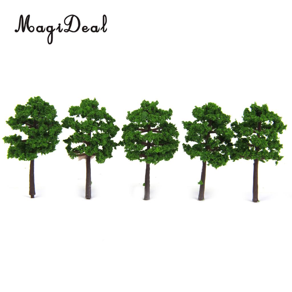 40 Pcs/Pack 1/250 Skala Kunststoff Modell Bäume Zug Track Eisenbahn Straße Hof Straße Landschaft Layout Dark Grün 5cm