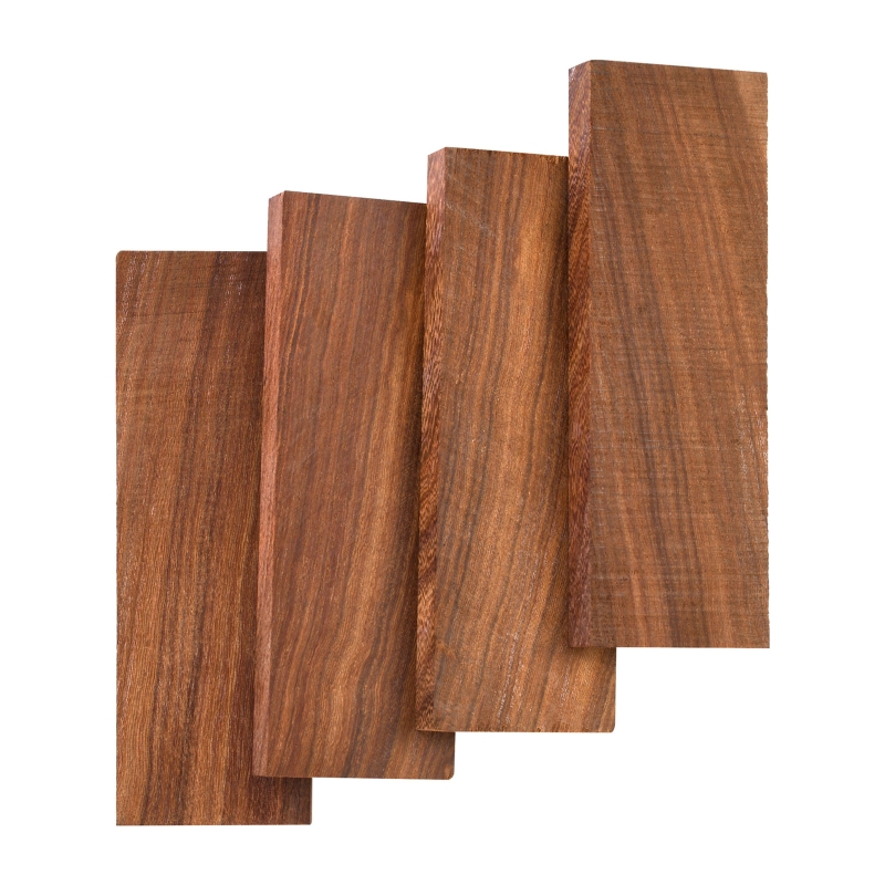 517A Durable Knife Material Small Leaf Red Sandalwood Knife Scales for Knife Handles