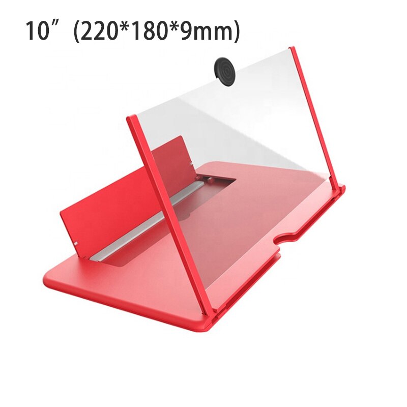 Draagbare Vergrootglas Voor Mobiele Telefoons Vouwen Hd Desktop Screen Versterker Telefoon Rack Versterker Stand Bureau Houder Beugel: RED