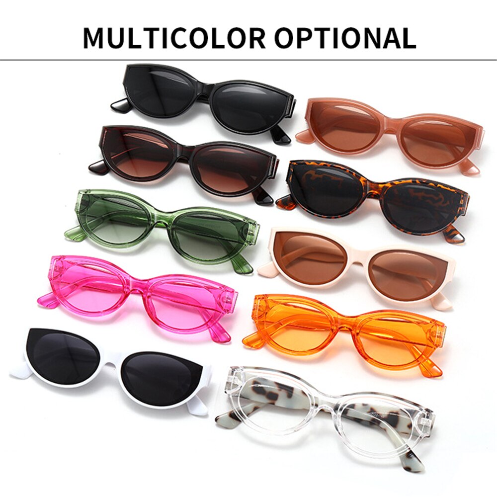 Retro Oval Frame Sunglasses Catwalk Small Frame Sun Glasses Men's/Women's Universal UV Protection Outdoor Travel Eyewear
