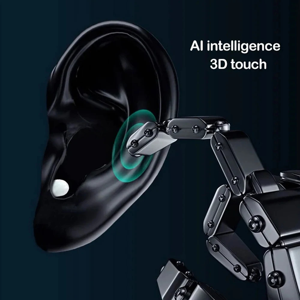 Écouteurs invisibles Mini écouteurs Bluetooth TWS sans fil avec Microphone appel HD écouteurs semi-intra-auriculaires réduction du bruit