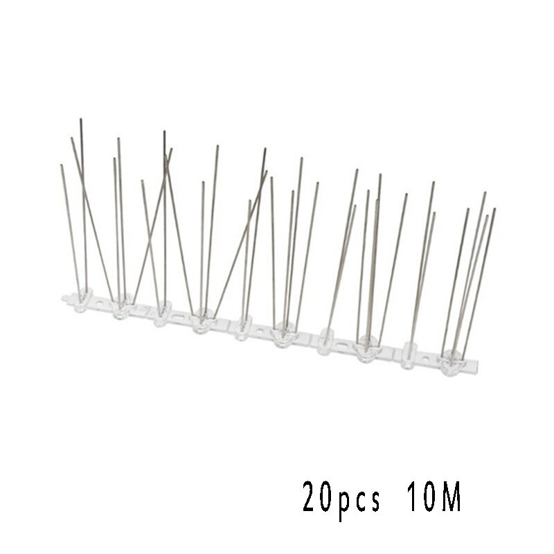 Pinchos de plástico para Control de plagas de aves, repelente antiaves, pinchos para quitar palomas y espantar aves,: 20pcs 10m