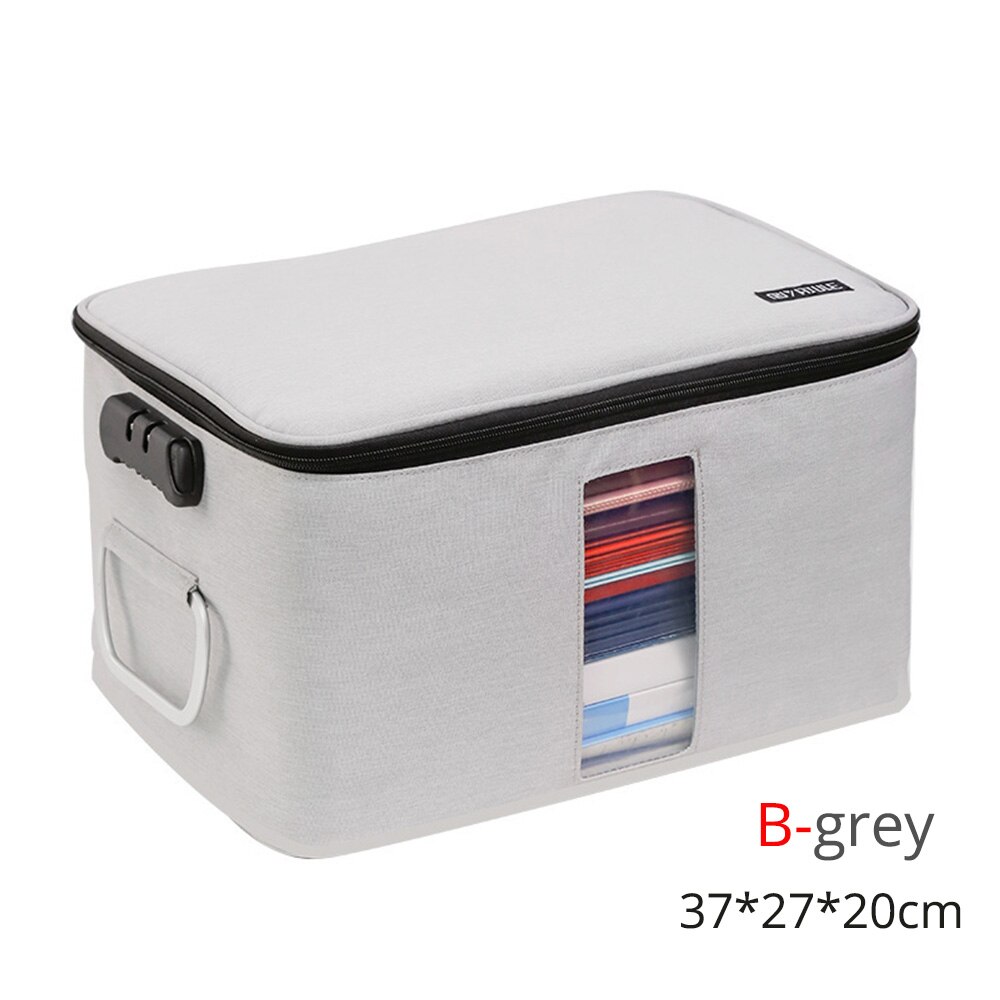 Files Bag Briefcase Document Certificates Organizer Multilayer Large Capacity Travel Document Storage Bag Box Home Office Use: B-grey