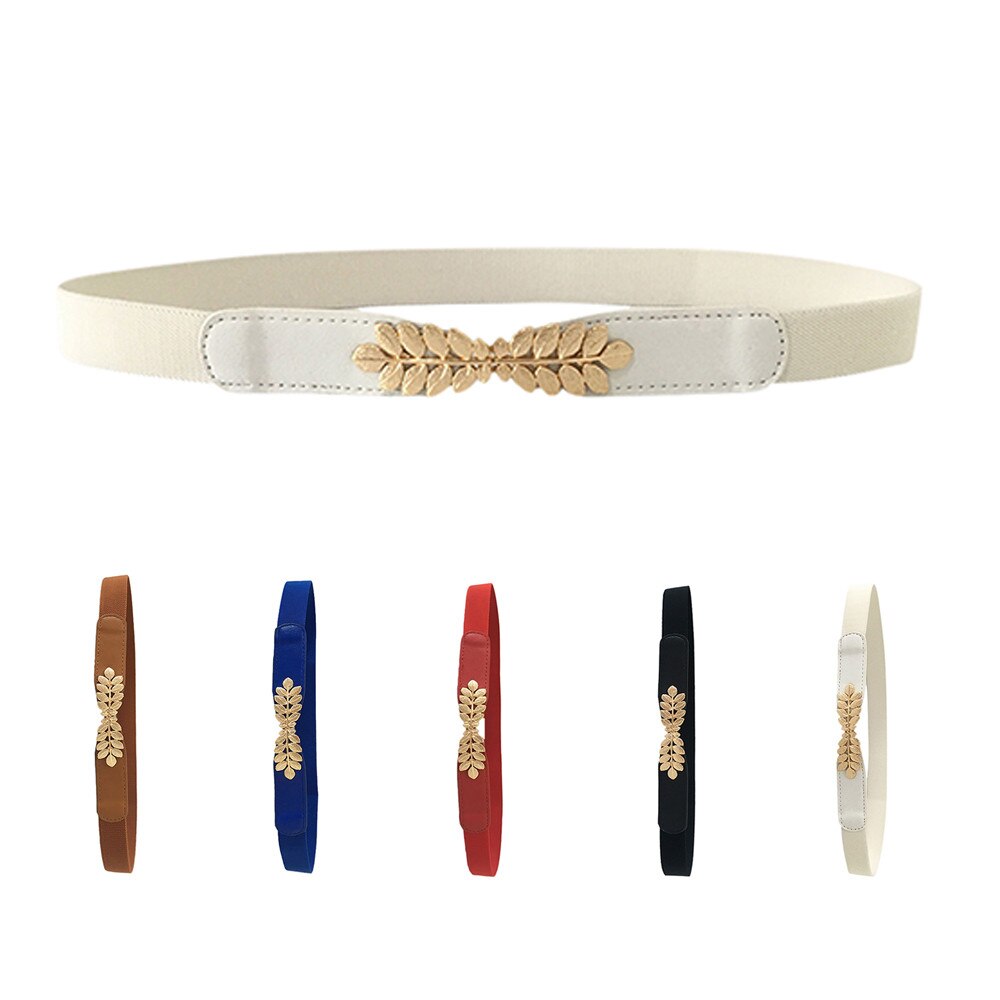 Banda para la cintura de para Mujer, cinturón elástico Delgado blanco y negro, accesorios de ropa, cinturón de Mujer para Mujer, # L20