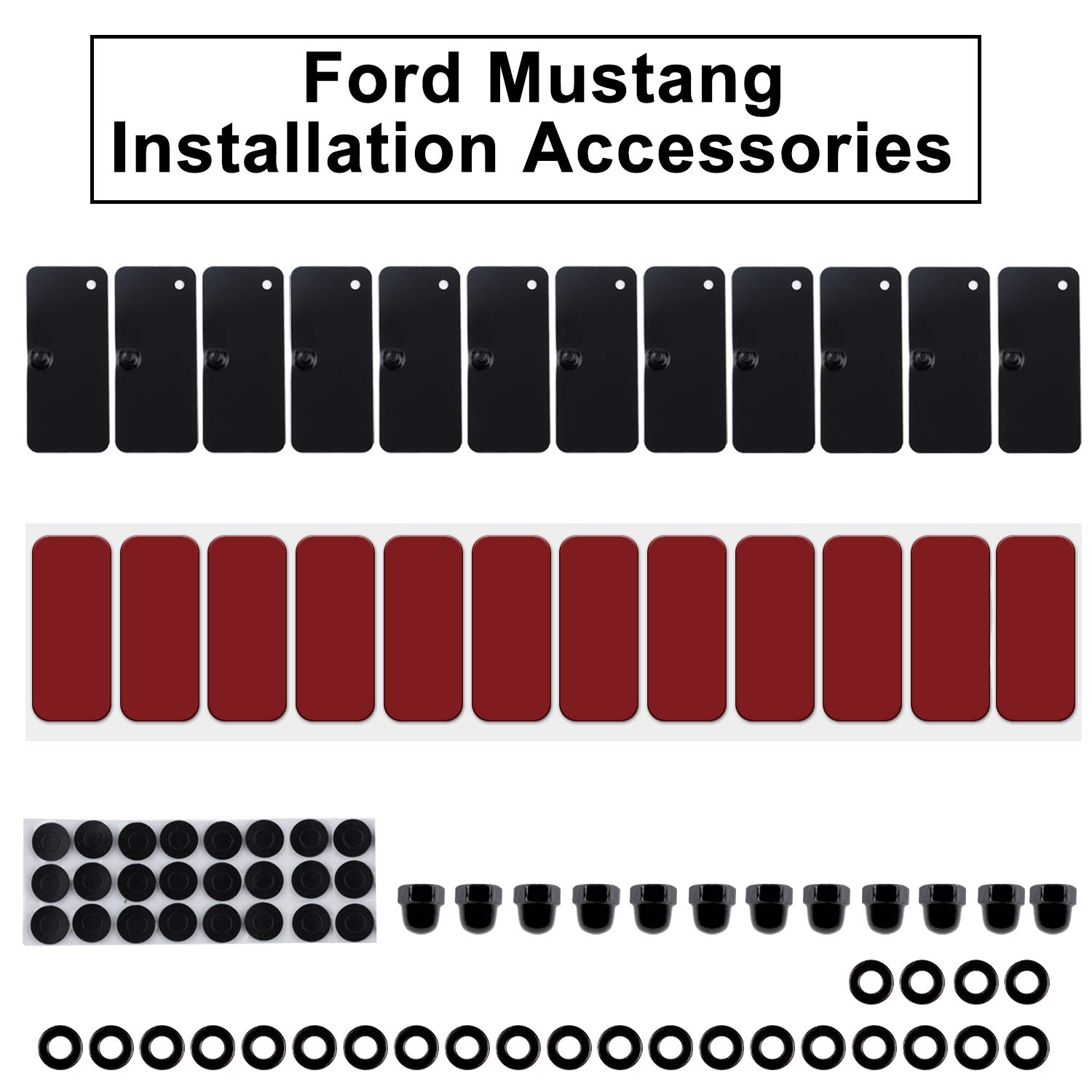 Rear Window Louvers Scoop Louvers Installation Hardware for Ford Mustang Dodge Challenger and Camaro