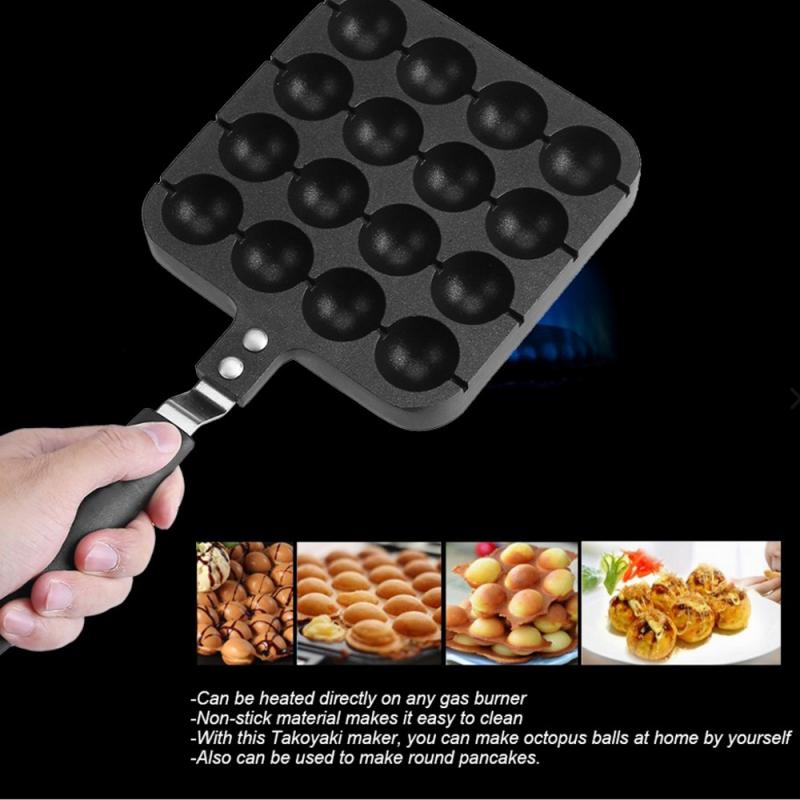 Poêle 14 Trous En Aluminium Revêtement Antiadhésif Plaque De Cuisson Takoyaki Boules A Crepes Machine A Takoyaki Plaque De Cuisson Takoyaki Plateau De Cuisson