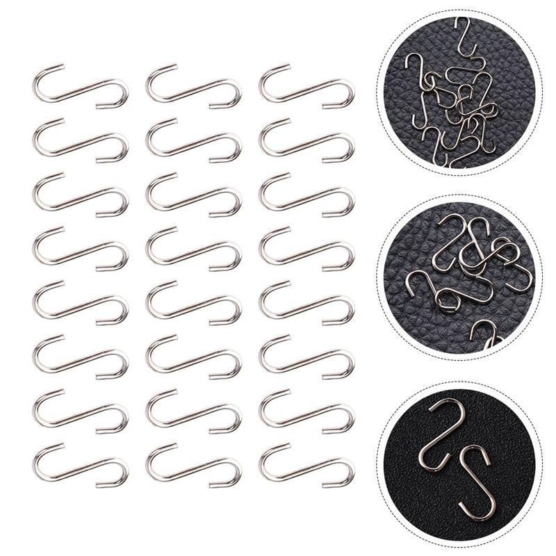 200Pcs Hook Portable Durable Lightweight Hanging Hooks S Shape Hooks Mini Hanger for Office