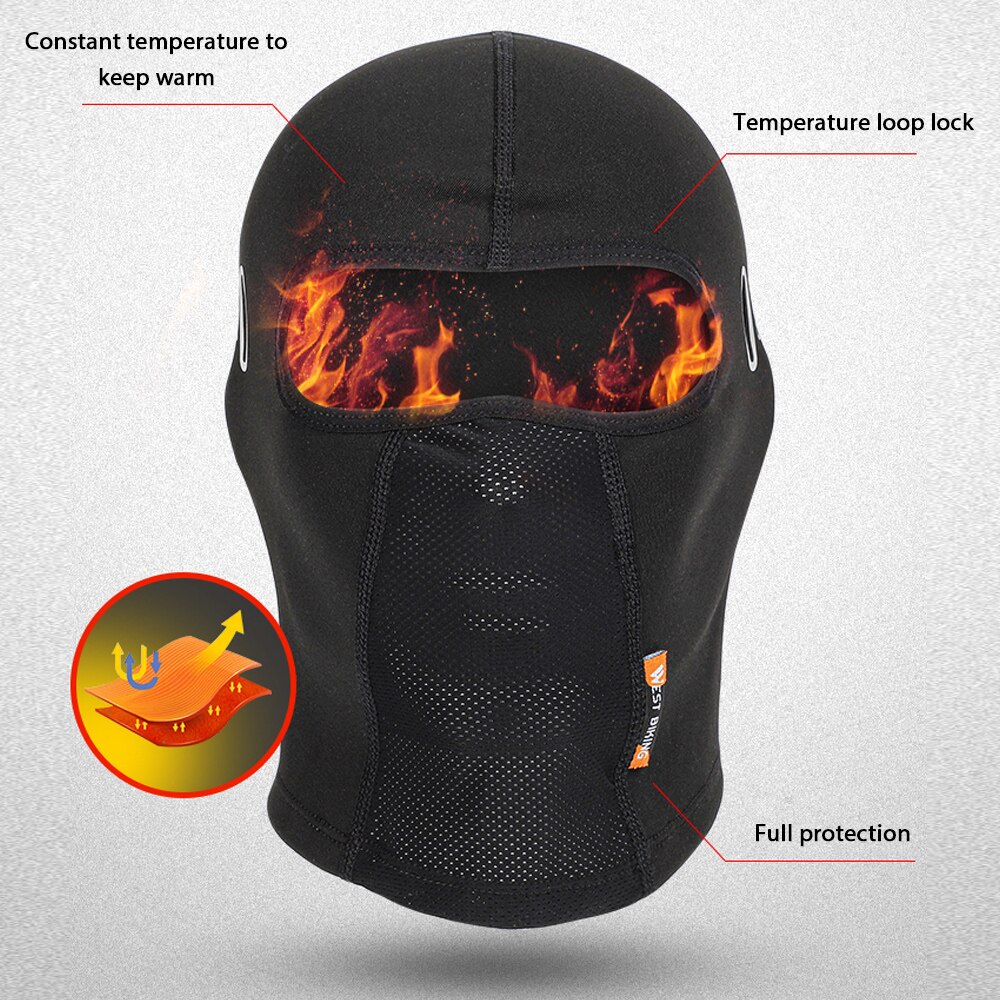 Västra cykling vinter vindtät och varm ridning cap bergsklättring skid fleece mössa med glasögon hål motorcykel ridning mössa