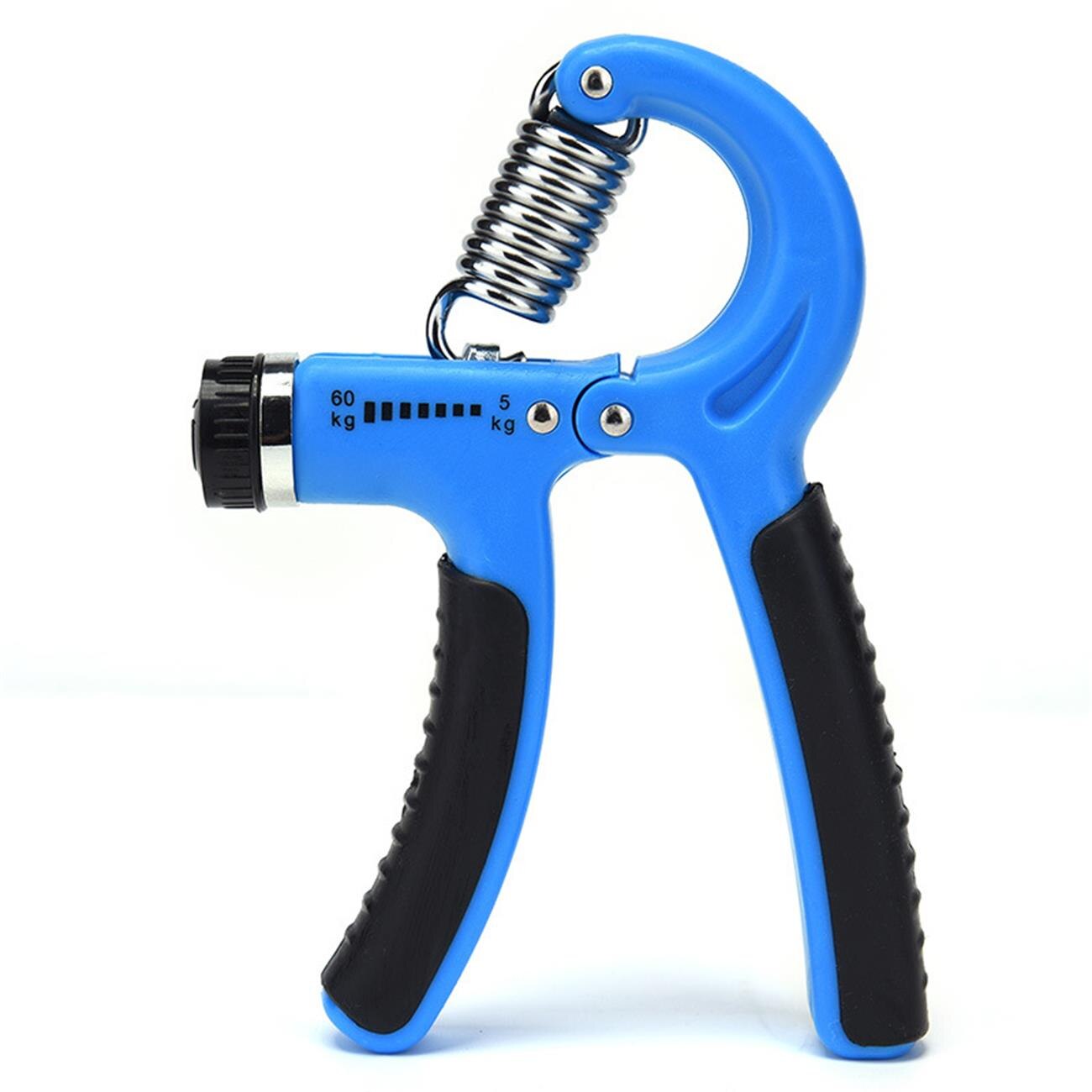 Grip Strength Trainer Hand Grip Strengthener R-type Adjustable Spring Grip Finger Holding Training Tool Exercise Equipment: Blue