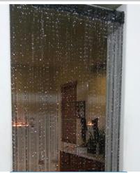 Product Beaded Door Curtain String Flashing Curtain Patio Fly Screen Edge Room Divider Door And Window: Black