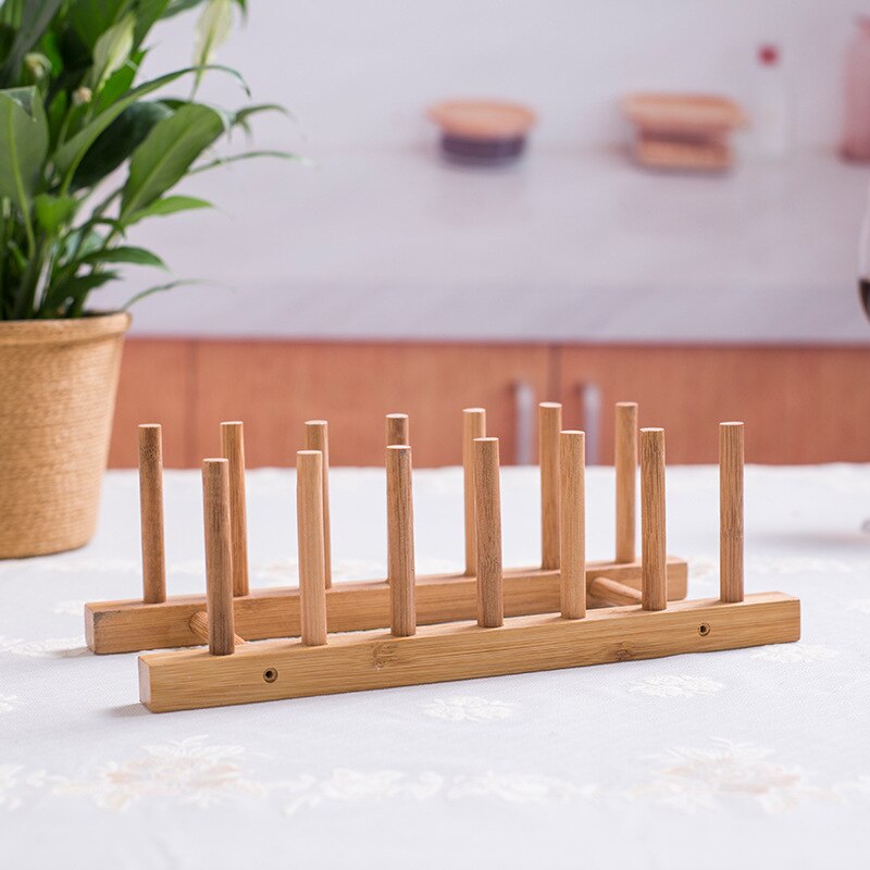 Massief Hout Gerechten Aftappen Keuken Rekken Houten Keuken Schotel &amp; Pot Cover Rack Eenvoudig Te Schoon Multifunctionele Vouwen afdruiprekken